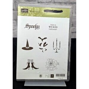 Stampin' Up! Wicked Cool Halloween Set of 7 Cling Stamps